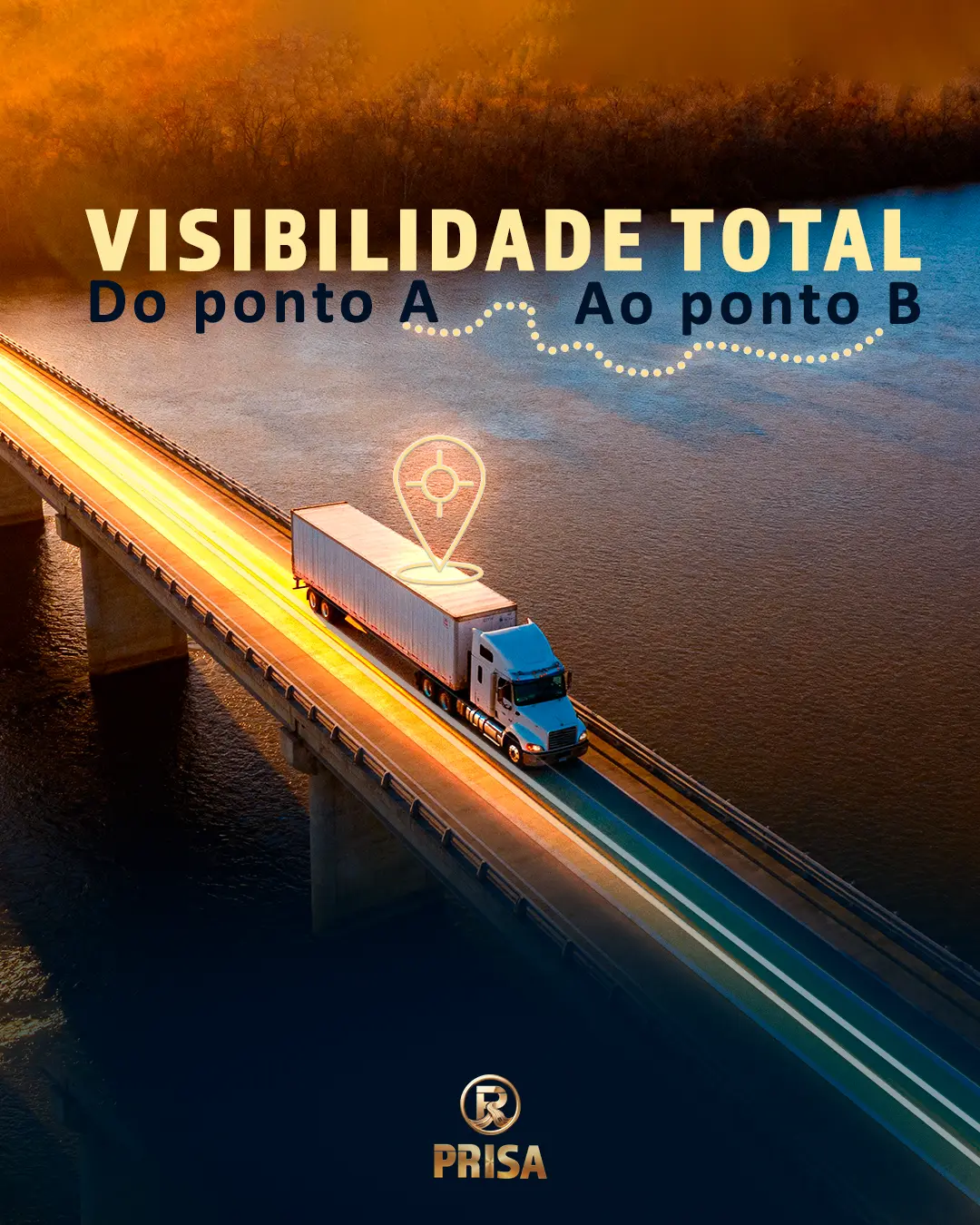 Visibilidade total — ponto A ao ponto B — Prisa Logística
